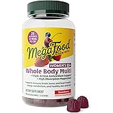 MegaFood Whole Body 55+ Womens Multivitamin - Multivitamin for Women - Vitamin D3 K2, Magnesium Citrate, Biotin & Folate - Bone Health - Brain, Heart & Immune Support - 90 Gummies, 30 Servings