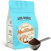 Java Works Coffee Caramel Macchiato Flavoured Coffee *Ground*, 340 Grams (Packaging may vary)