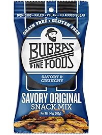 Bubba's Fine Foods Paleo, Vegan, Grain-Free, Gluten-Free Snack Mix (Savory Original, Single Serve)