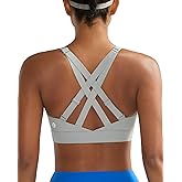 RUNNING GIRL High Support Sports Bras for Women, High Impact Running Adjustable Sports Bra Molded Cup Strappy Sports Bras