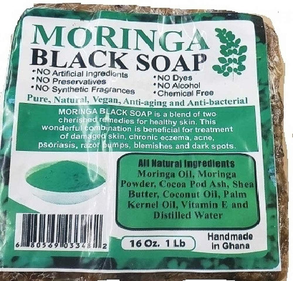 Madina Moringa Raw Black Soap [Black 