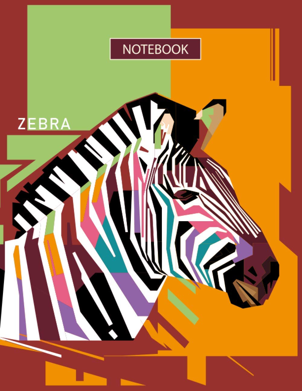 Zebra Notebook: Composition Notebook - 8.5 x 11 inches - 110 pages