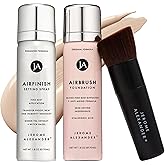 MagicMinerals AirBrush Foundation Set by Jerome Alexander – 3pc Set Includes AirFinish, Foundation and Kabuki Brush - Spray Makeup with Anti-aging Ingredients for Smooth Radiant Skin (Fair)