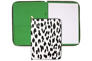 Kate Spade New York Porte-documents en cuir végétalien, fermeture éclair, bloc-notes de 21,6 x 27,9 cm, organiseur de documen