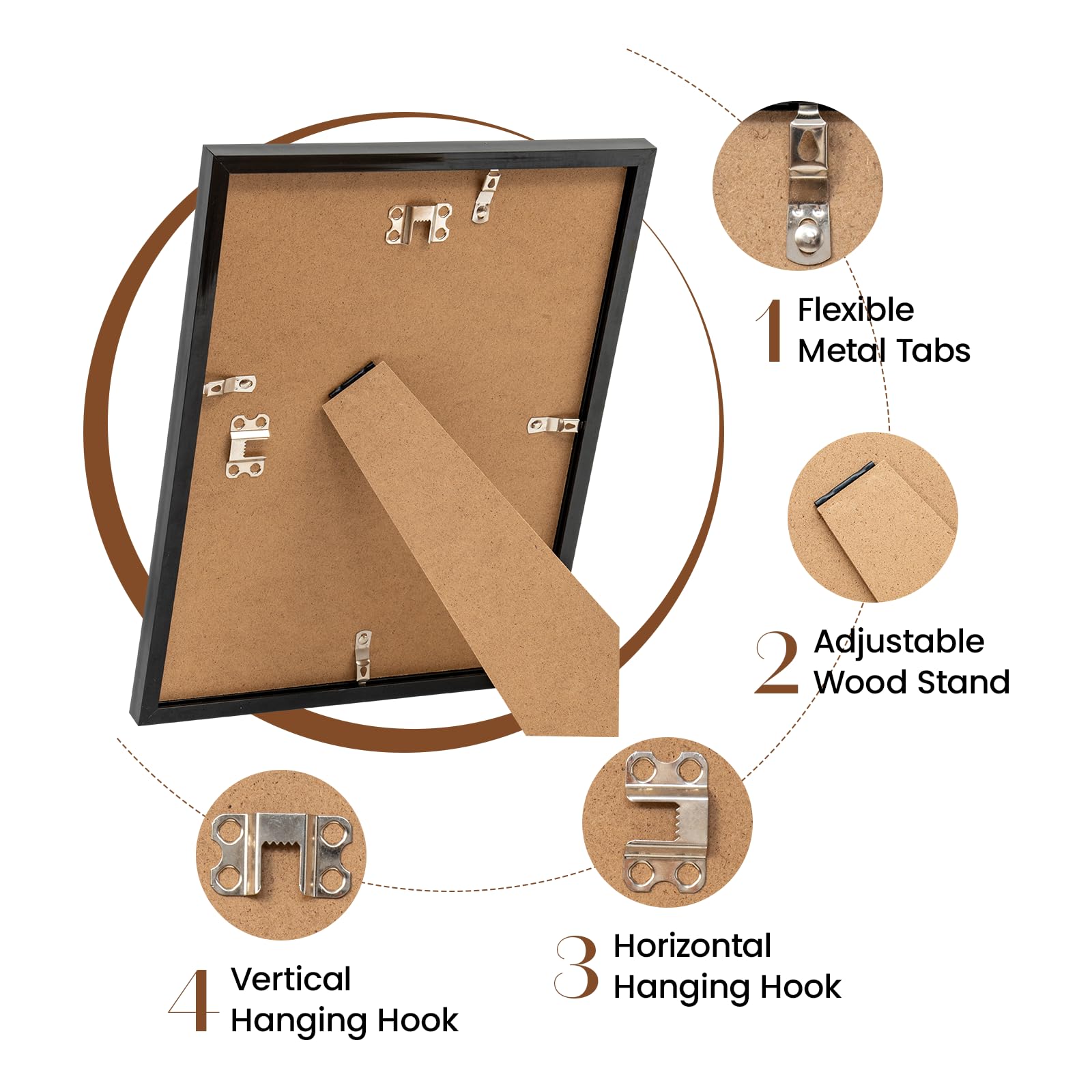 Heimlove 8x12 Picture Frames with Mat to Display
