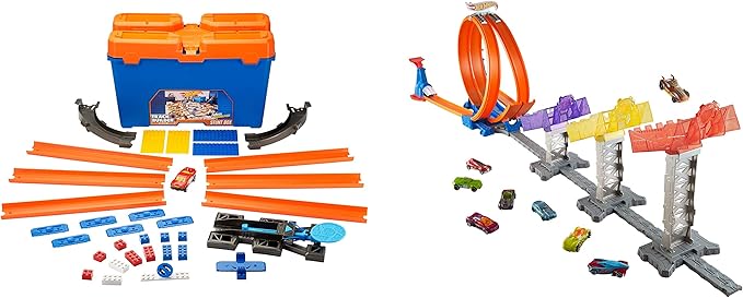 Hot wheels Track Builder Stunt Box + Hot wheels Super Score Speed Way Track Set