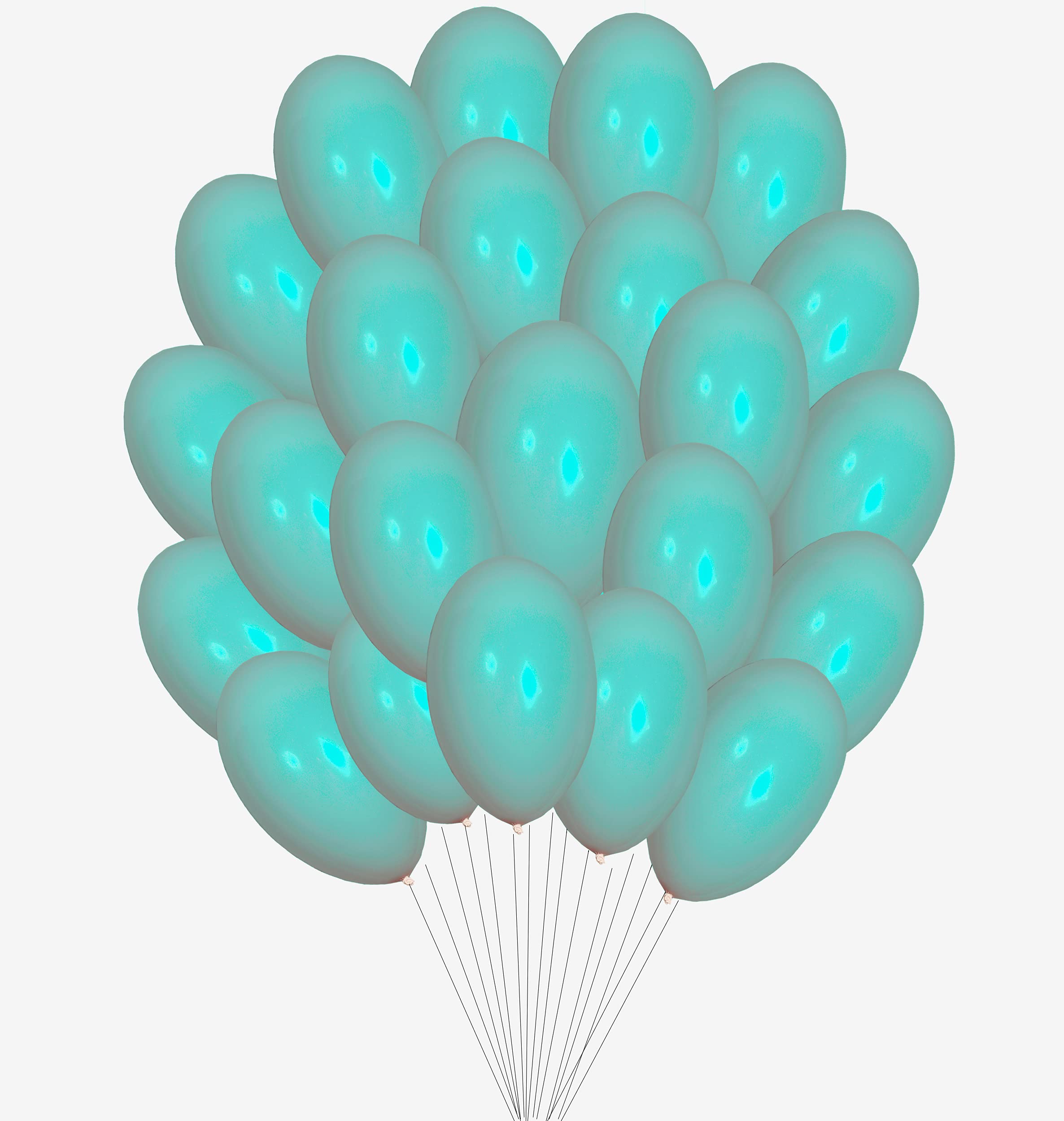 50 pcs 12" (30CM) Balloons Pearlised Metallic Air or Helium Wedding Birthday Christmas Party Decoration Available in 14 colours (Teal)
