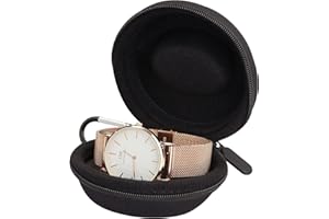 LETURE Heavy Duty Travel Watch Case Single Storage Box, Shock-Resistant Wristwatches Smart Watches Storage Holder Box
