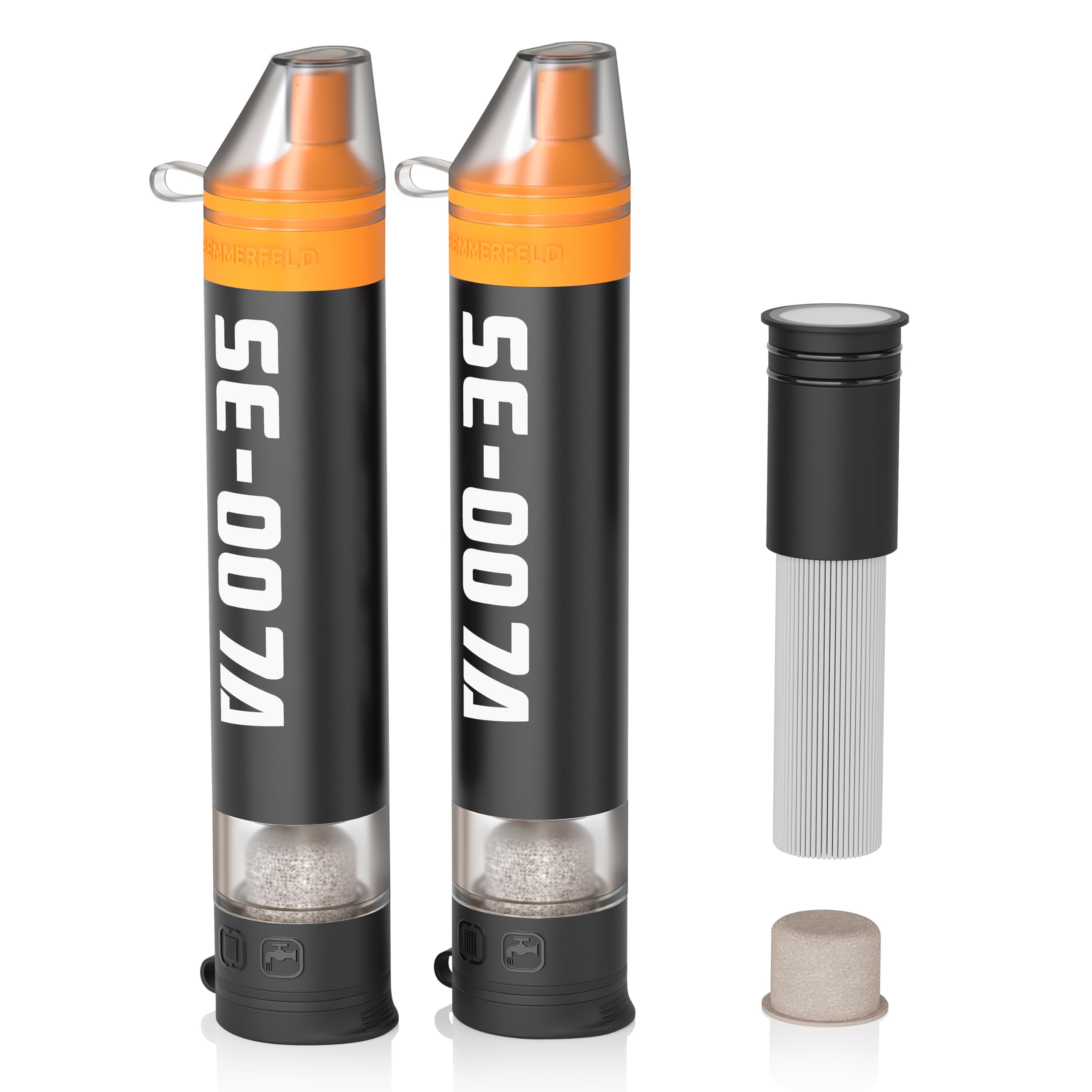 Photo 1 of Personal Straw Water Filter to purify Water, Emergency Water Straws Portable Gear for Hiking, Camping, Travel, Fishing, Outing and Emergency Preparedness ?2 Water Filters + 1 Filter Cartridge?