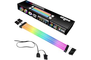 airgoo Addressable RGB GPU Strimer S2, ARGB GPU Power Extension Cable, Include GPU Dual 8-pin 18AWG Wires, for AG-DRGB16 Sign