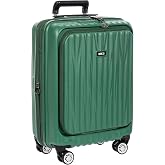 Bric's Cervia 21" Hardside Carry-On with Front Pocket, Expandable Luggage, 360&deg; Spinner Wheels, Lightweight, TSA-Approved Locks, Durable, Dark Emerald Green