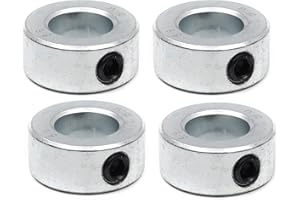 TONGASS (4-Pack) Zinc Plated Carbon Steel 5/8" Bore Shaft Collars Sets - Screw Style Bore Shaft Collars with 5/8" Bore Size, 1-1/8 Outer Diameter, and 1/2 Width - Suitable for Automotive and Industrial Use