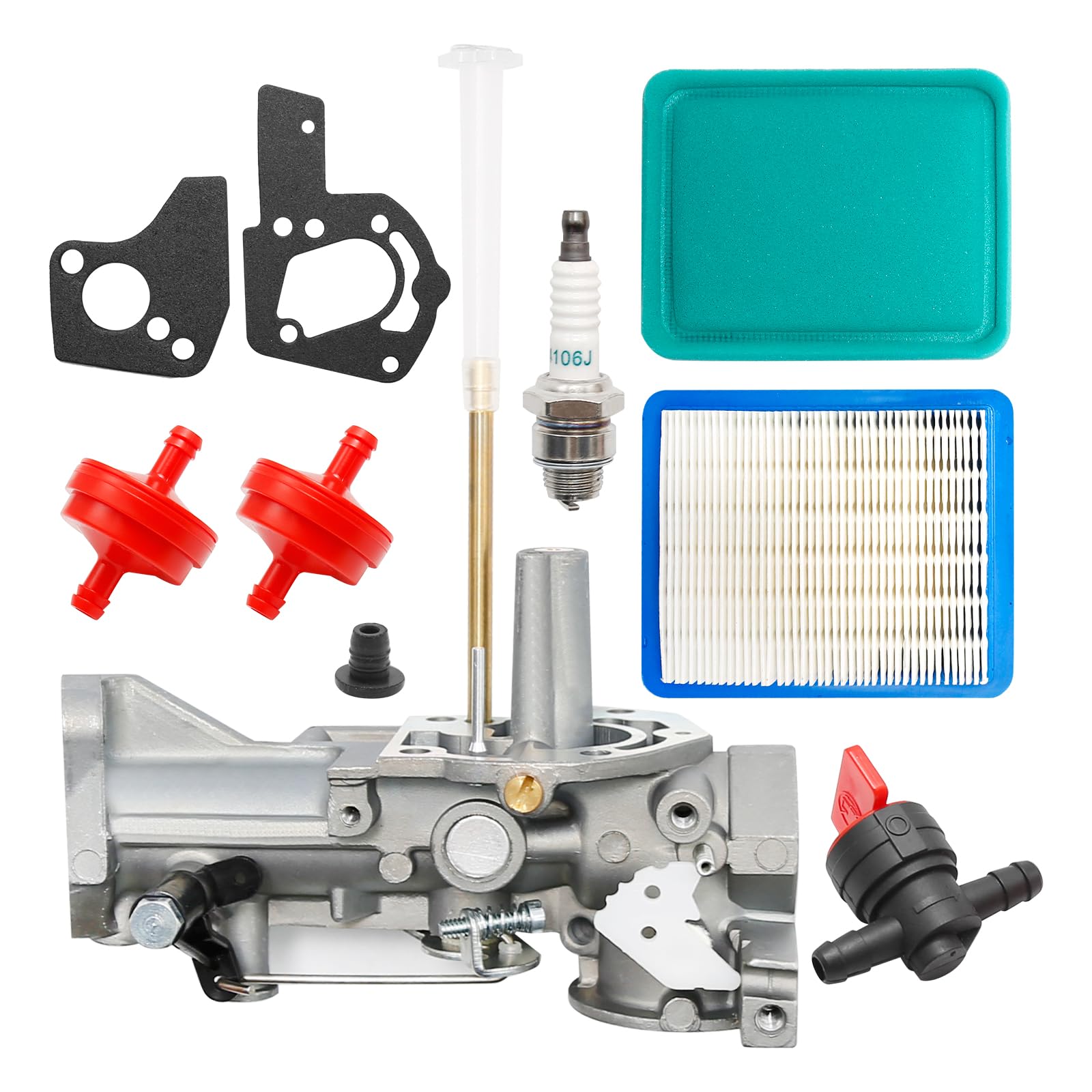 Hoypeyfiy 498298 Carburetor Carb Kits Replacement for BS 130202 112202 137202 Replacement for Yard Vacuum Machines 521244711 917295852 5 5.5HP Engines Replaces 490524 492645 692784