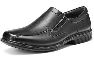 HEEZ Mens Loafers, Split Leather Oxford Dress Shoes for Men, Formal Casual Business Shoes