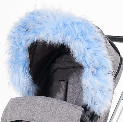 pram with fur around hood