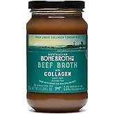 Beef Broth with Collagen Concentrate - Instant bone broth beverage. Gluten Free, Preservative Free No spices or herbs. Halal 