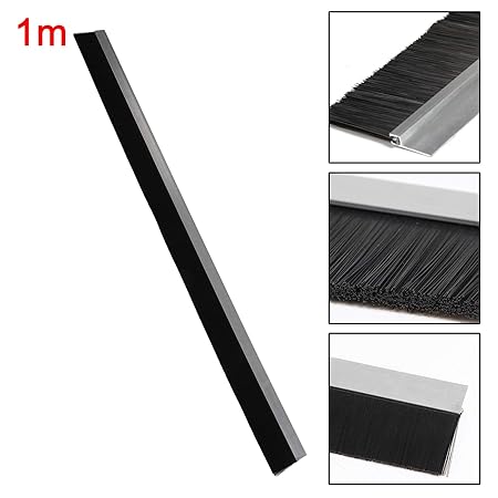 Allright 100cm Streifenbürste Türbürste Türbesen Luftzugstopper aus Aluminium mit Bürste 50mm