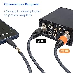 HUALEU 10FT USB C to Dual XLR Male Audio