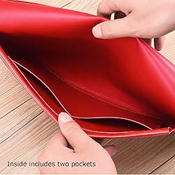 Enyuwlcm PU Leather A4 File Folder Document Holder