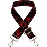 Beemorita Crossbody Purse Strap for Women Men Girls Boys Mother Girlfriend Gift, Replacement Bag Belt Strap for Purse Handbag Guitar Camera, Adjustable Canvas Wide Shoulder Strap with Golden Hooks