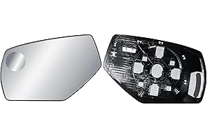 Replacement Driver Left Side Door Mirror Glass Heated with Back Plate for 2014-2019 Chevrolet Silverado GMC Sierra 1500 2500 