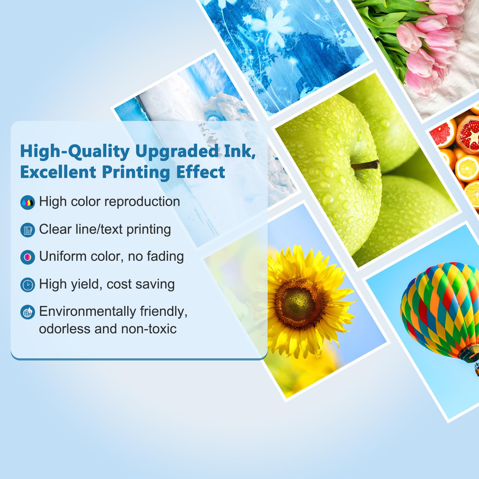 DEEIYUER 502 Ink Refill Bottles ET-2850 ET-3850 ET-4850 ET-15000 502 Ink Compatible for ET 2850 ET 3850 ET-4760 ET-2760 ET-3830 ET 4850 ET 15000 ET-3843 ET-2980 ET-3950 4950 3750 Printer