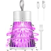 Bug Zapper Indoor, Portable Mosquito Zappers Killer, USB Power & Rechargeable Electric Fly Swatter Zapper, Mosquito Repellent Outdoor Patio, Flying Trap for Home Camping, Lightweight, Satety Gird