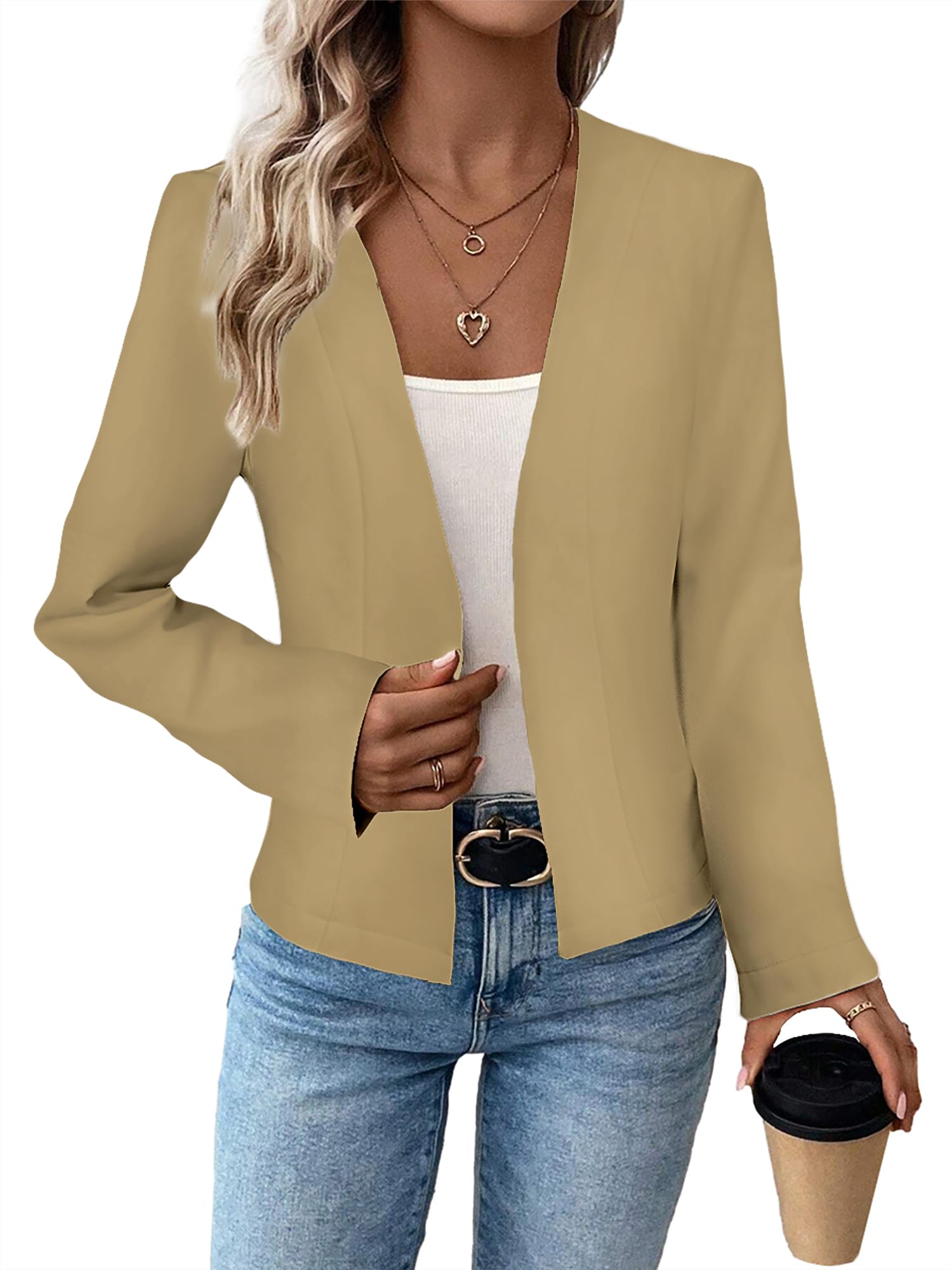 Knit Blazer Jackets for Women Stretch Stretchy