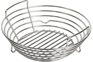 Vankey Charcoal Basket for Kamado Joe JR，Heavy Duty Stainless Steel Charcoal Ash Basket fit Minimax Big Size Green Egg and Other Smoker Grill