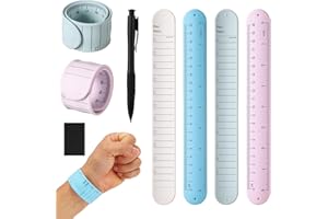 4pcs Wrist Notepad, 9.37x1.18x0.1in Silicone Reusable Notes Memo Wristband Erasable Wearable to Do List Bracelet with Pen Era