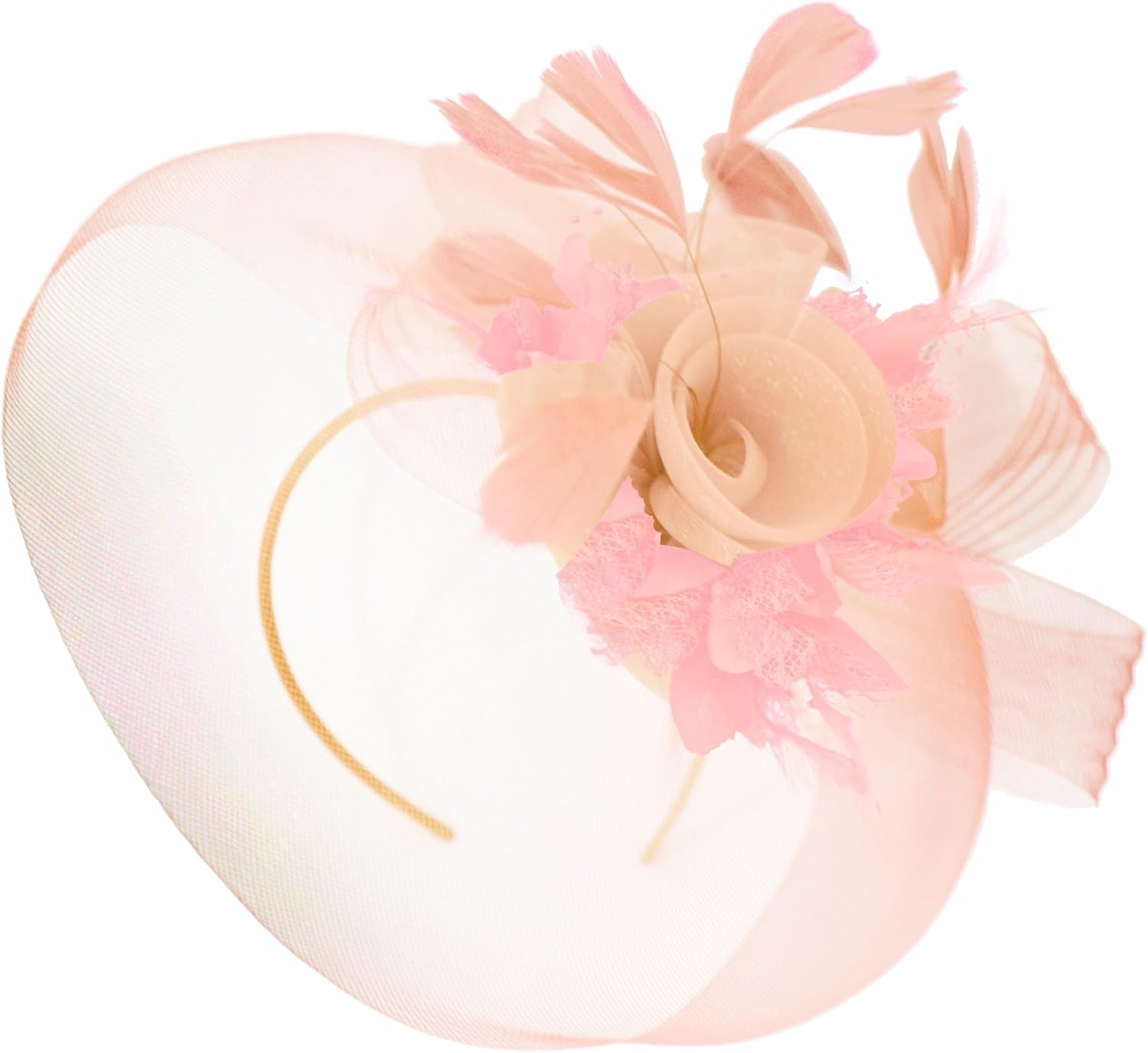 peach wedding hat