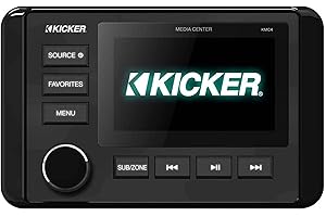 Kicker 46KMC4 Weather-Resistant Gauge-Style Media Center with Bluetooth