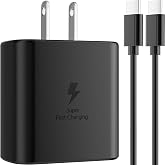 45W Super Fast Charging Type C Chargers USB C Charger Block | for Galaxy S26 S25 S24 S23 S22 S21+/Ultra/Phone 17/16/15 Pro Max/Air/15/16 Plus-Black,with Long 6FT USB-C Charging Cables