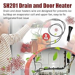 5-Pack SH201 Drain and Door Heater for Samsung and