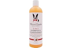 Warren London 2 in1 Pet Shampoo and Conditioner for Dogs, Puppys, & Cats | Best Dog Shampoo and Conditioner for Dry Itchy Skin | Dandruff Shampoo for Cats & Dogs | Made in USA | 17oz