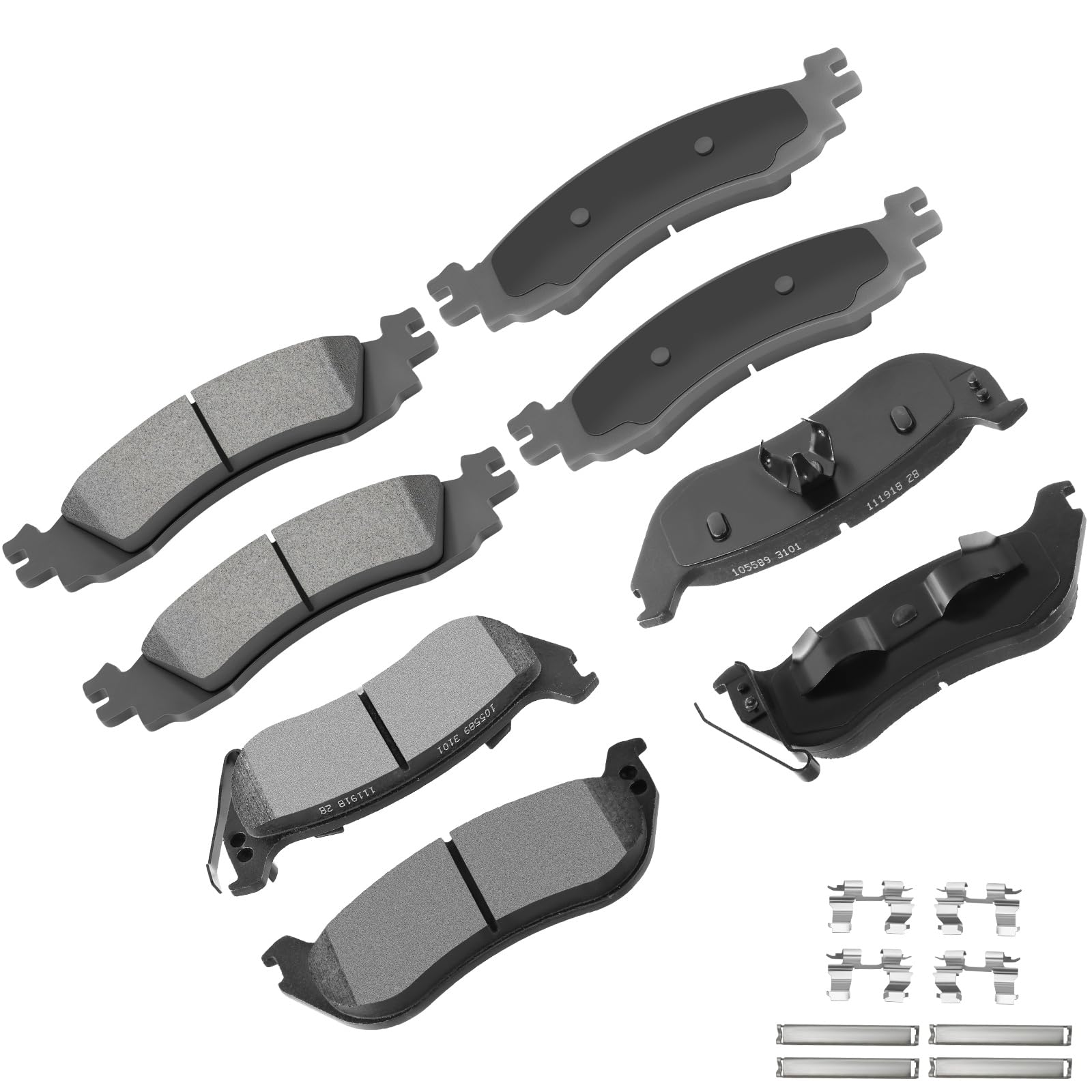 cciyu D1158 D1109 Front & Rear Semi-Metallic Disc