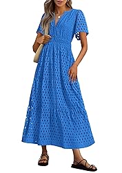 PRETTYGARDEN Womens 2025 Summer Maxi Dress Short