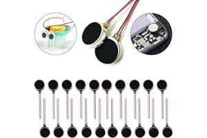 ZARD ZOOP 20PCS Vibration Motor DC3V 12000rpm Mini Vibration Motor Vibrating Motors for Projects Electronic Device Repair Single Board Computers Project Classroom Project Bristle Bots Cable 2in