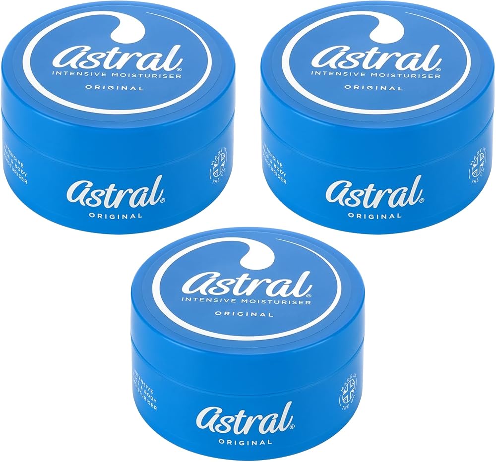 Astral Cream 200ml x 3 Packs Moisturiser Hydrating Skin Care