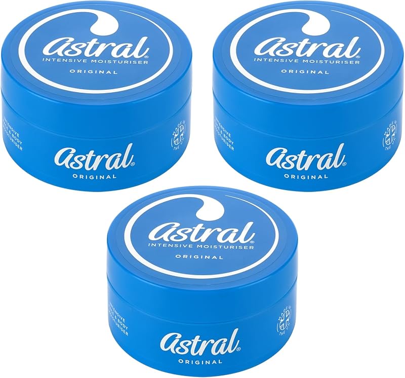 Astral Cream 200ml x 3 Packs Moisturiser Hydrating Skin Care