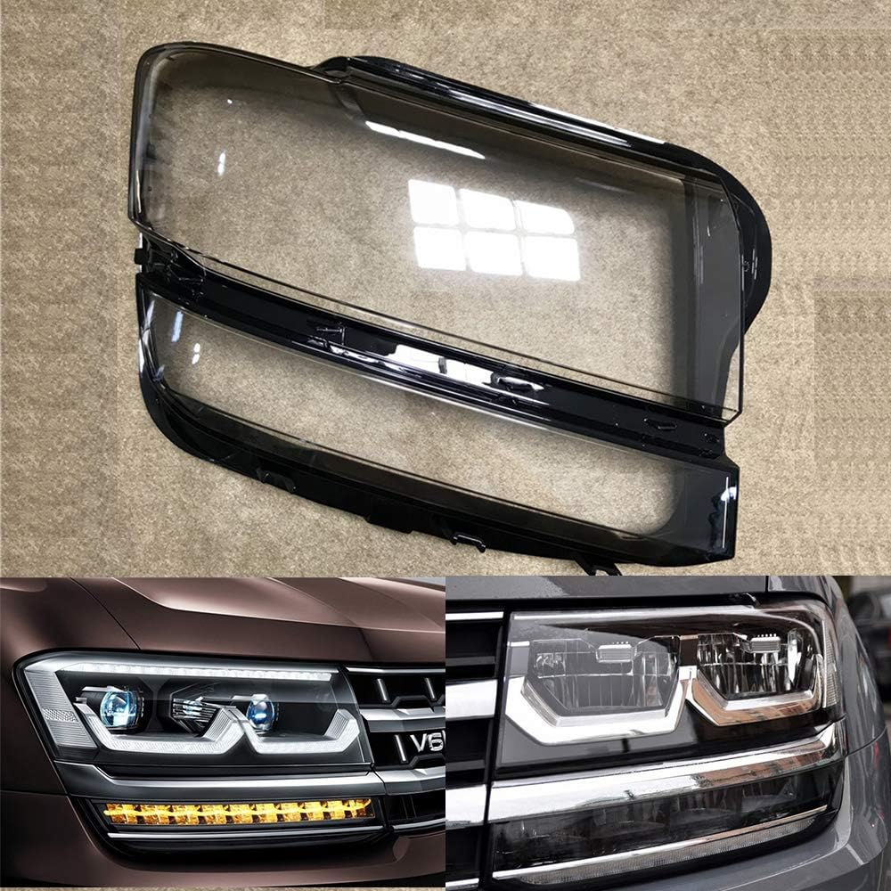 KWWBLX For Volkswagen Teramont 2017 2018, Transparent Car Headlight Headlamp Clear Lens Auto Shell Cover