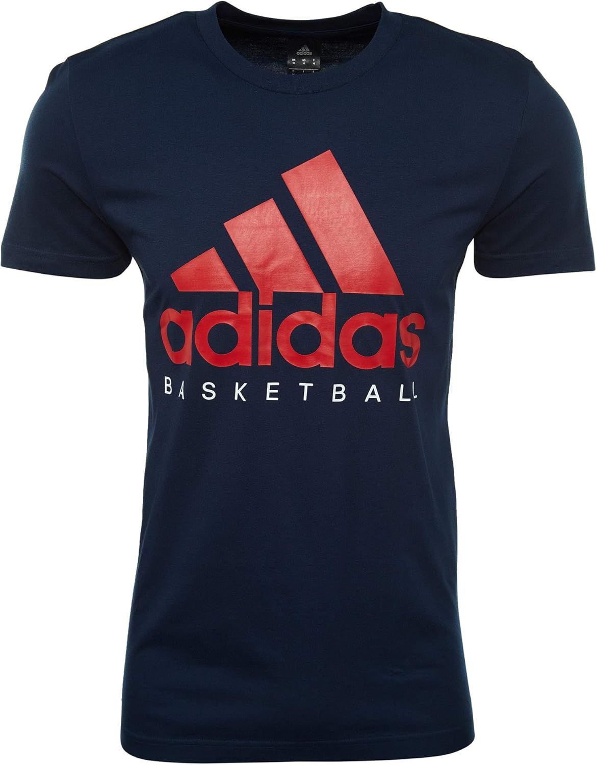 adidas Basketball Graphic Tee, Collegiate Navy/ Scarlet