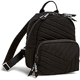 Cotton Mini Backpack Purse, Black