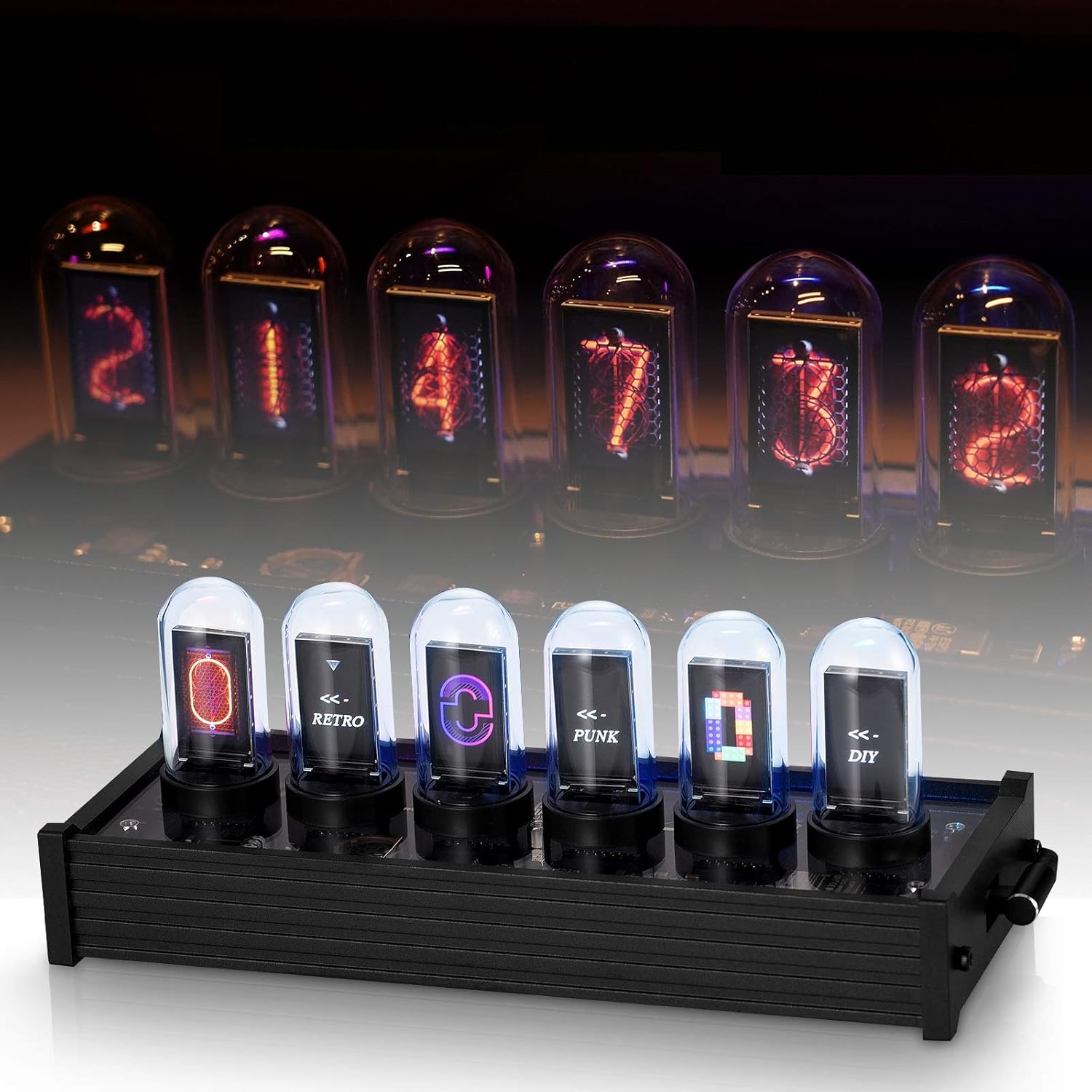 TZUTOGETHER Nixie Tube Clock, Digitaluhr, Nixie Röhren Uhr mit DIY