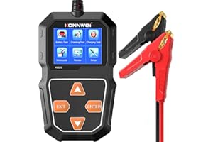 KONNWEI KW218 6V 12V Car Battery Tester 100-2000 CCA Automotive Battery Load Tester Alternator Tester Digital Auto Battery Analyzer Charging Cranking System Tester for Car Truck Marine Motorcycle Boat