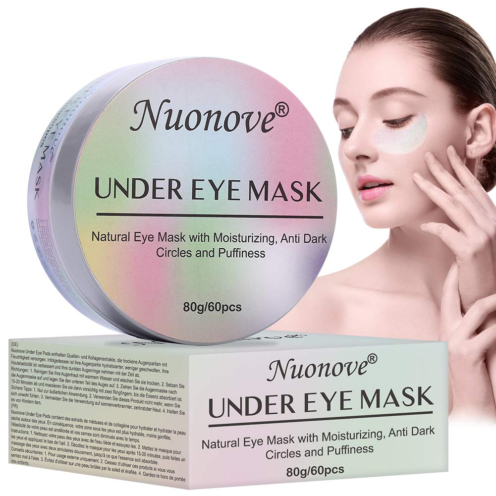 Under Eye Mask, Eye Patches, Collagen Eye Mask, Eye Pads, Anti Aging Eye Patches, Hydrogel Collagen Eye Mask, For Brightens & Reducing Wrinkles, Dark Circles, Eye Bags and Puffiness, 60 pcs