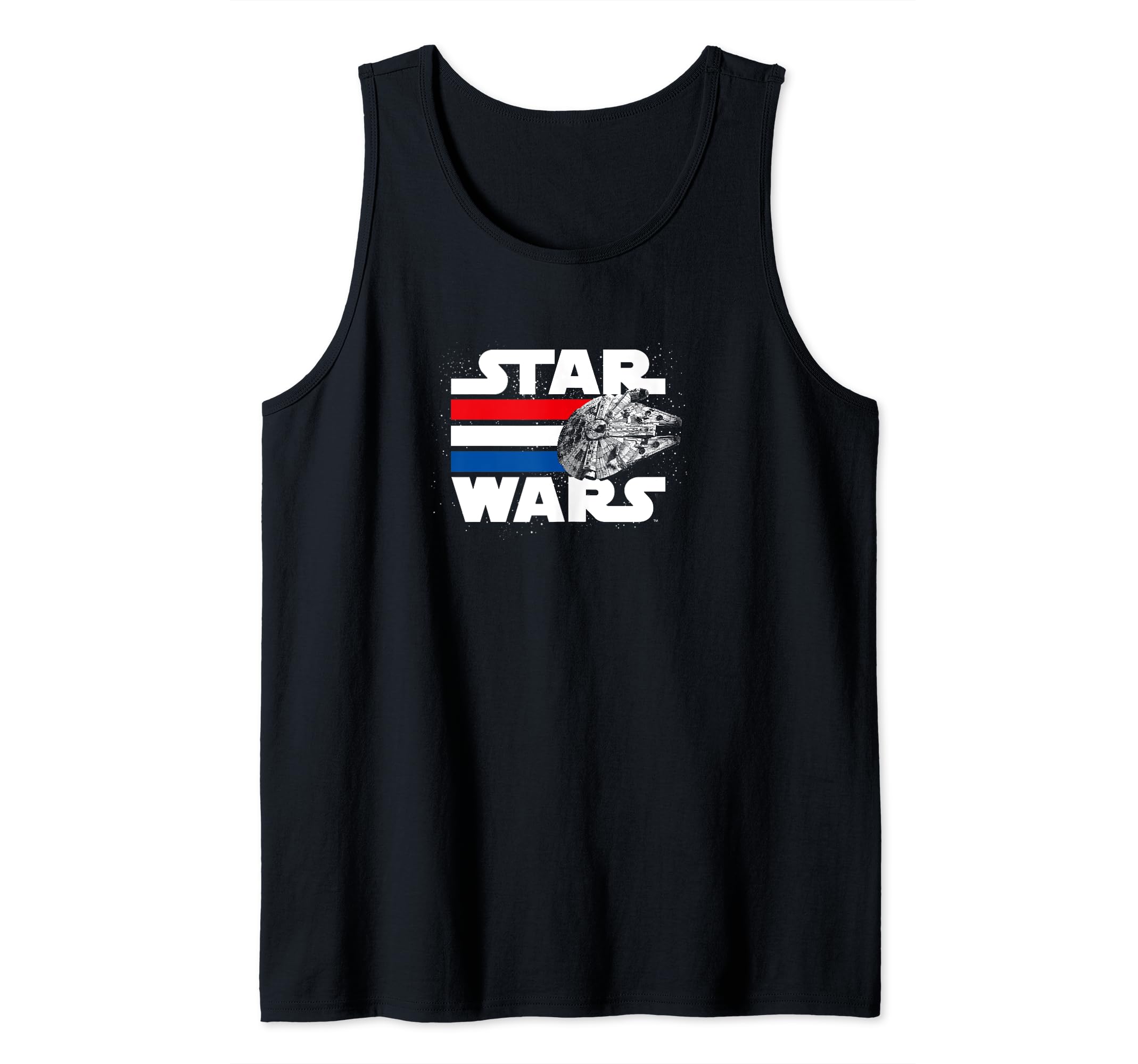 Star Wars Falcon Stripes Red White & Blue July 4th Tank Top