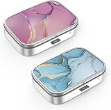 Hion Pill Box 2 Compartment Portable Medicine Case Set 2-Color Gradient
