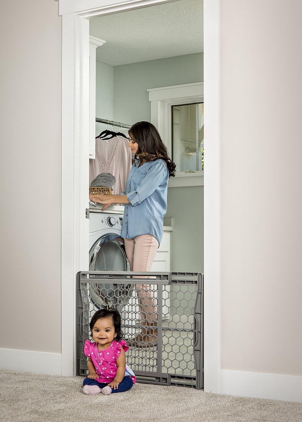 regalo easy fit plastic adjustable extra wide baby gate