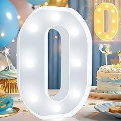 Pooqla LED Light Up Numbers, Warm White and Cool